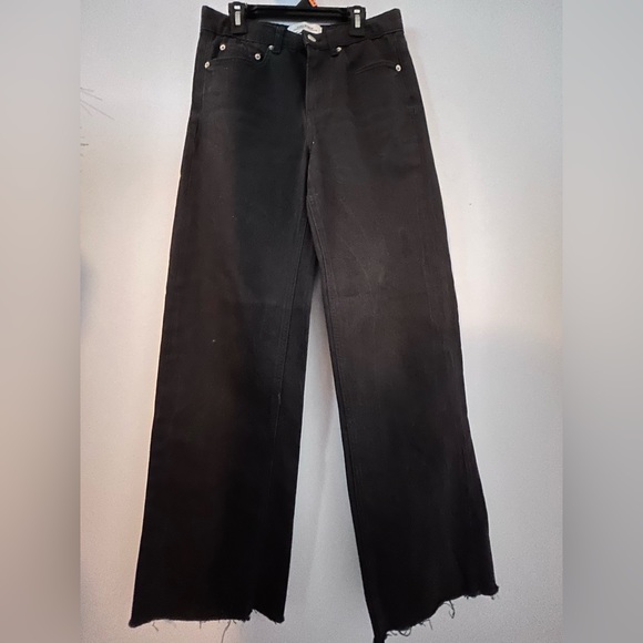 ZARA | wide leg city worker jeans in charcoal - Picture 2 of 5